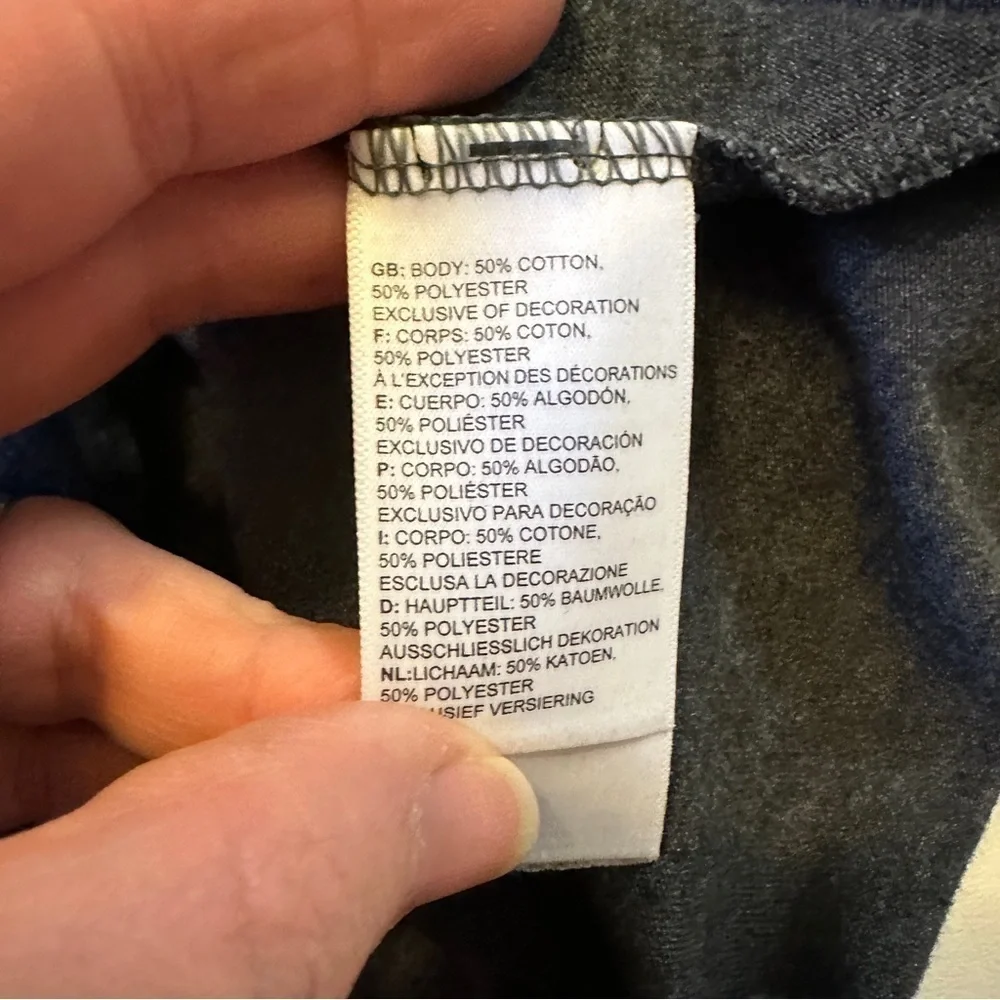 The North Face Big Logo Crewneck Tee Gray White XL